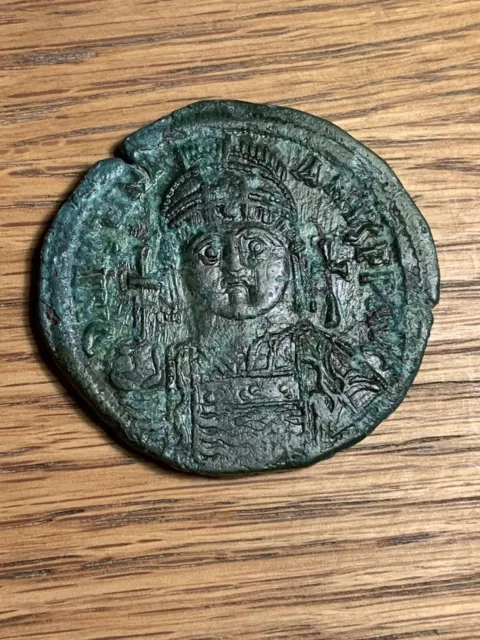 Justinian I, 527-564 AD, AE Follis, Constantinople, RY 12, Delta Officina