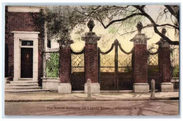 c1940's The Smyth Gateway On Legare Street Charleston South Carolina SC Postcard