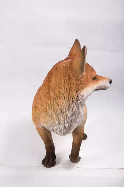 Fox Walking Garden Statue Life Size Home Decor Resin Animal Sculpture 2