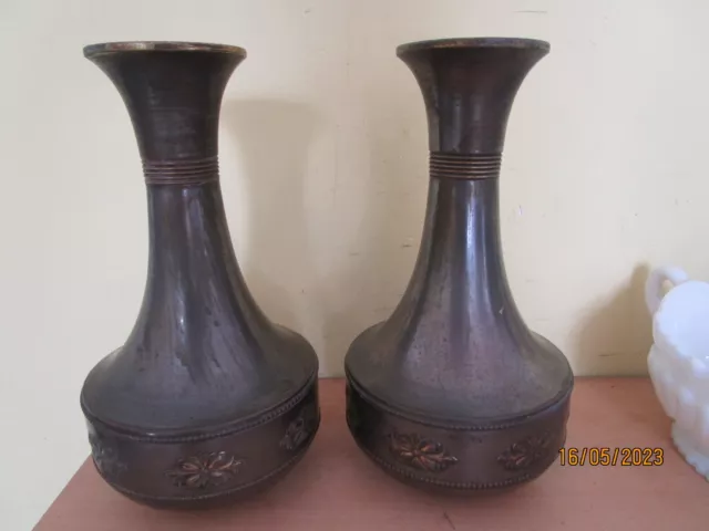 Pair of Beldray Solid Brass Vases