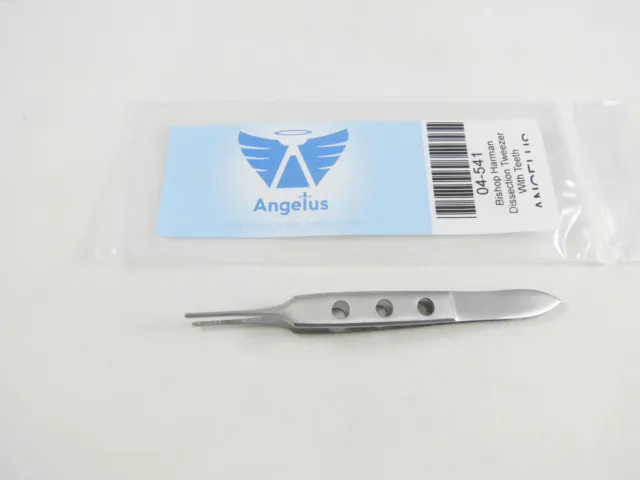 Bishop Harman Micro Tissue Forceps 9cm 3.5 " Pincettes Dents ANGELUS Instruments