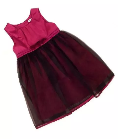 Ex M & S Baby Girls Purple Christmas Party Lined Dress Age 12 18 24 Months