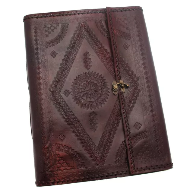 Indra Fair Trade Handmade XL Embossed & Stitched Leather Photo Album 2nd Quality