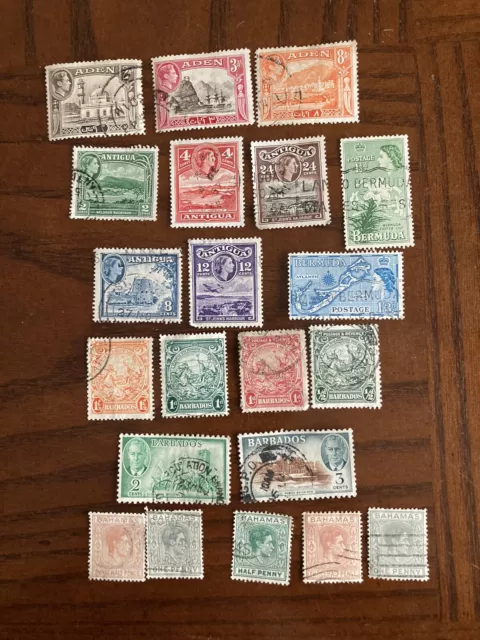 british commonwealth 21 Used stamps collection (lot JC11)