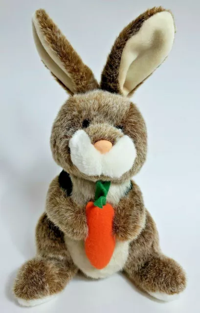 Gund Adorable Brown Easter Bunny Rabbit With Carrots 11" Plush Stuffed Animal