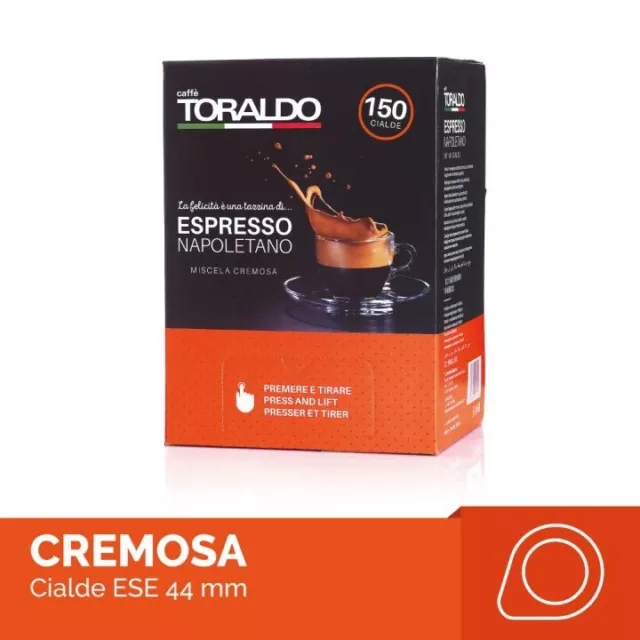 600 Cialde Filtro Carta Caffè Toraldo Ese 44 mm. - Miscela Cremosa MAXI