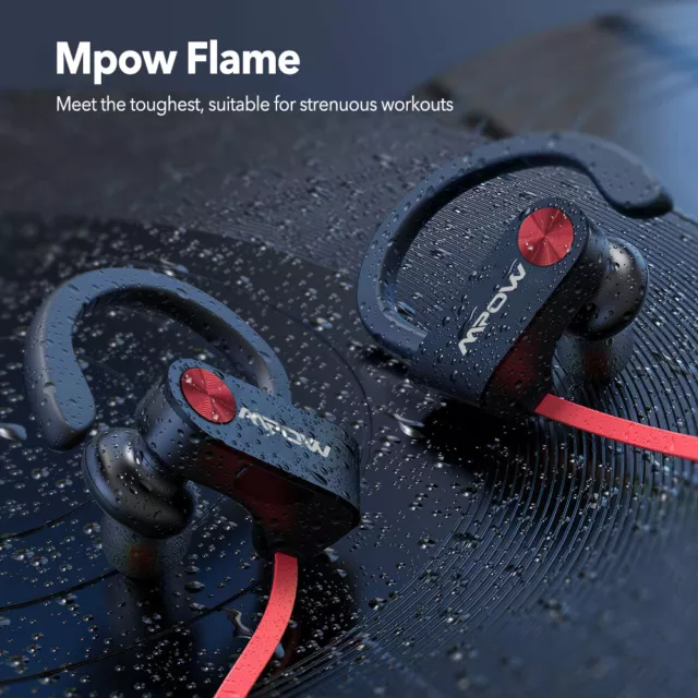 Mpow Flame Bluetooth 5.3 Earphones Wireless Ear Hook Sweatproof Running Earbuds