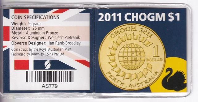 AUSTRALIA: 2011 $1 Chogm Perth Unc Coin In Flip -. ... EUR 4,85 ...