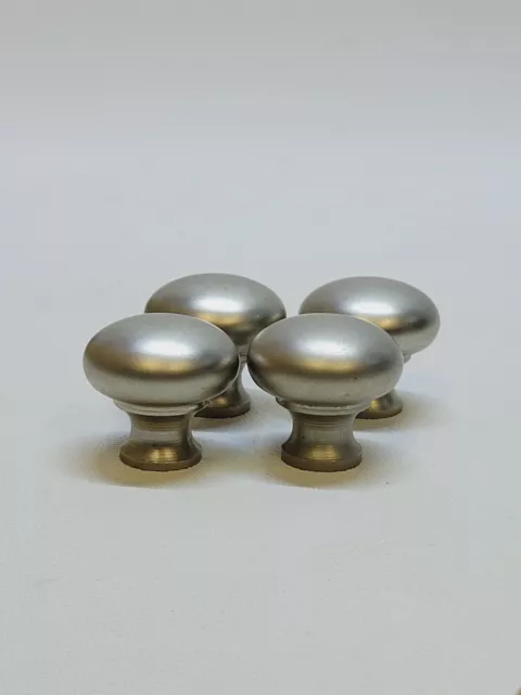 Lot De 4 Boutons Poigné De Tiroir Porte De Meuble En Métal Couleur Argent Gris