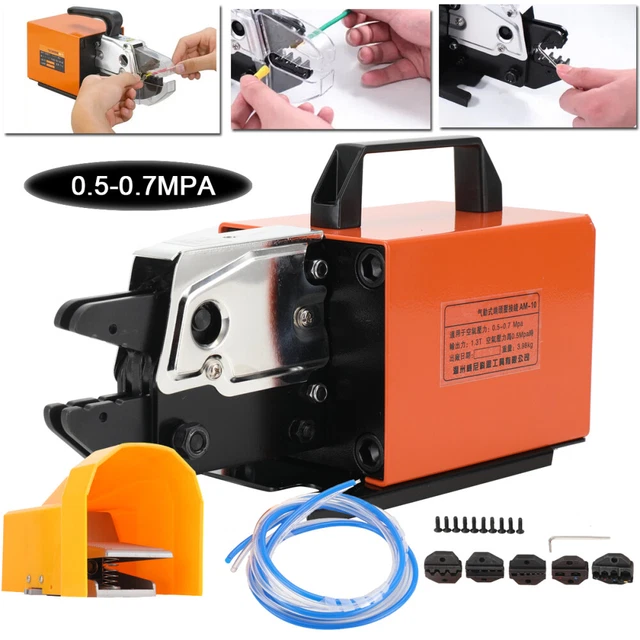 Pneumatic Terminal Crimping Machine Terminal Crimper Pliers Tool AM-10