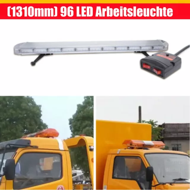 96 LED Warnbalken 1310mm Leuchtbalken Abschleppwagen Rundumleuchte AC12-24V  96W