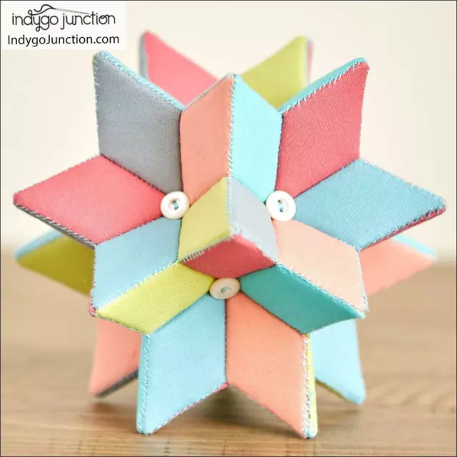 Paper Piecing Kit Small Radiant Star 3 Dimensional Projects Templates 2