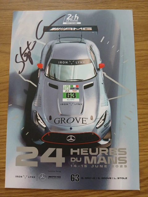 Carte Dédicacée 24 Heures Du Mans 2024 - BMW M4 GT3 Raffaele Marciello - 15x10cm
