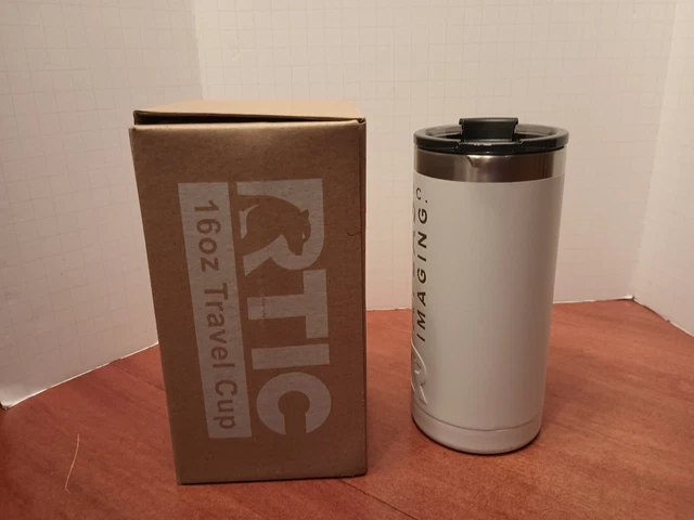 RTIC 16 Oz Stainless Steel Travel Coffee Cup Vacuum Insulated  Tumbler Mug White 2