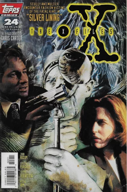 THE X-FILES # 24: "SILVER LINING" MULDER & SCULLY 1996 Ed from TOPPS COMICS [E]
