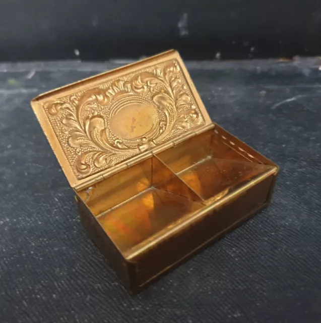 antique brass  stamp box (late 19th century)