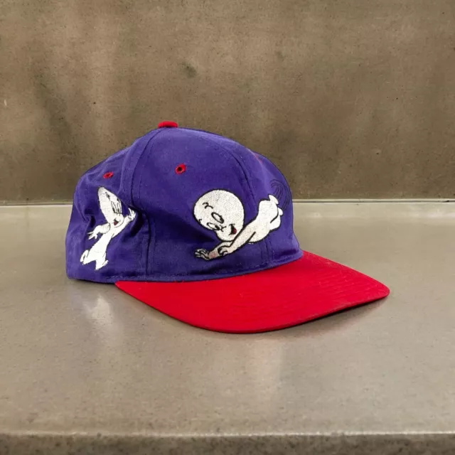 Casper The Friendly Ghost Hat 1995 Harvey Comics American Needle Purple Red VTG