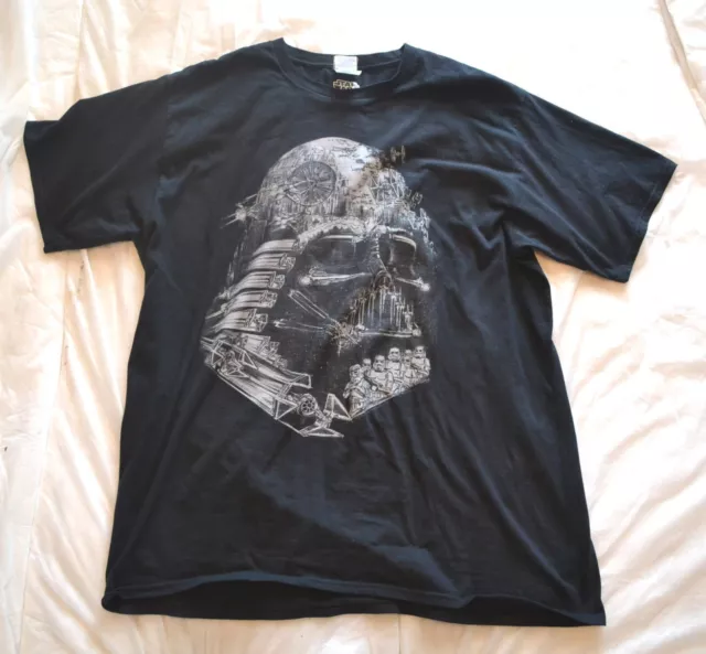 T-Shirt Star Wars Darth Vader Todesstern schwarz extra groß XL