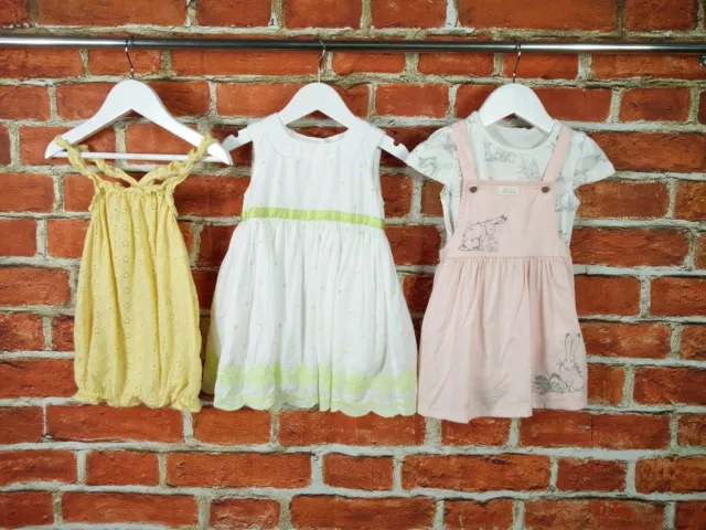 Baby Girls Bundle Age 9-12 Months H&M M&S Tu Dress Romper Set Party Summer 80Cm