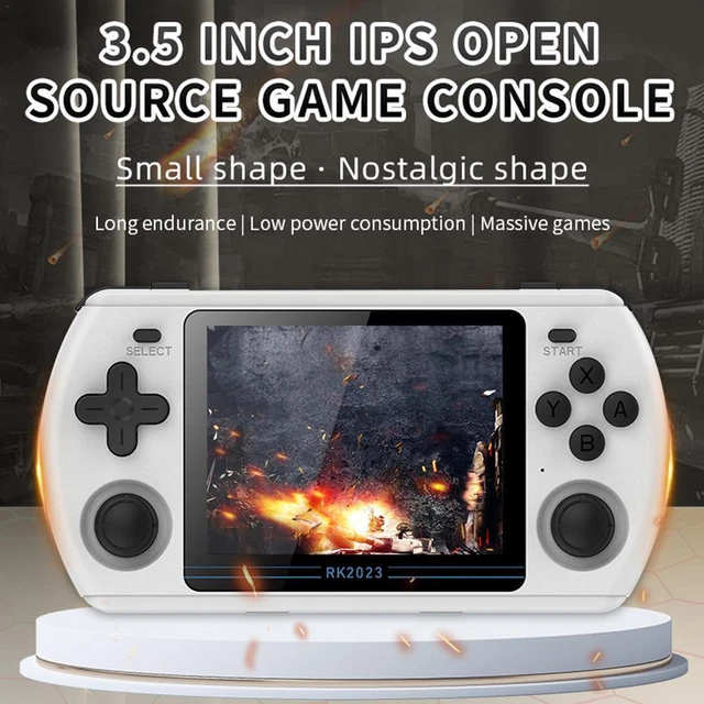 Hd Handheld Game Console Rk2023 3.5 Inch 4:3 Ips Screen Cpu3566 Chip Dual Card