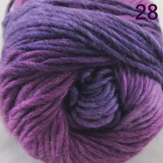 AIP Sale 1 Skein x50g Rainbows Coarse Hand Knit Quick Wool Yarn Shawl Scarves 28