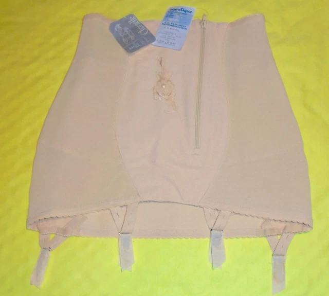 Porte-jarretelles Gaine Vintage Damart - Taille 105 (3XL) - Beige Clair - Neuf Avec étiquettes - Rétro