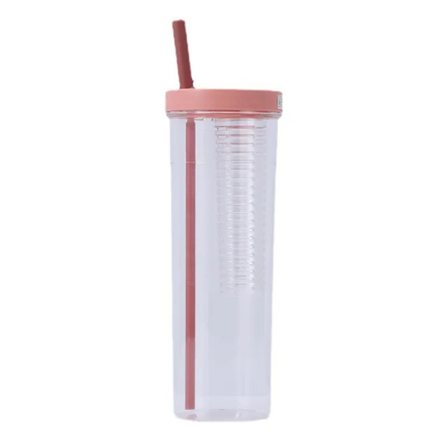 700ml Drinking Bottle Eco-friendly Straw Design Wide Mouth Water Cup Plastic