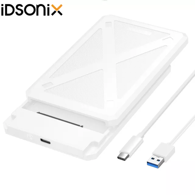 IDsonix USB 3.0 Type C 2.5" Inch SATA III Hard Drive HDD SSD Enclosure Caddy