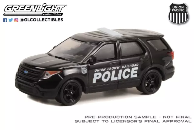 Greenlight 1/64 UP Union Pacific Railroad Police 2015 Ford PI Utility SUV 30386