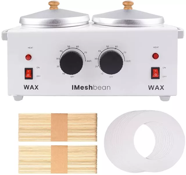 Pro DOUBLE Wax Warmer Electric Heater Dual Hot Facial Skin Equipment Spa Tool