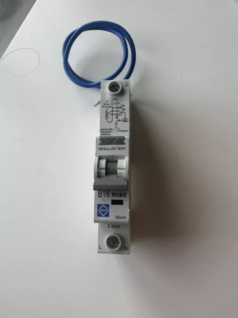 Lewden RCBO B16 16ampere 30ma