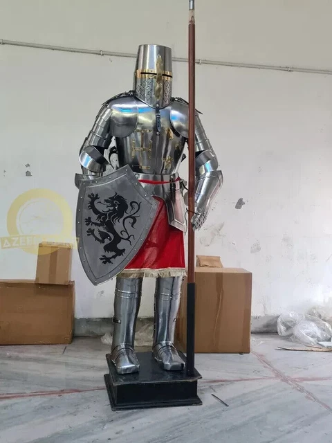 Veste Gothique Médiévale Homme - Style Chevalier Croisé Viking - Costume Cosplay Halloween - Tunique Longue Rétro