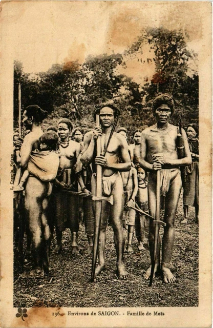 CPA AK Env. SAIGON - Family of Months - Types VIETNAM INDOCHINA (778901)