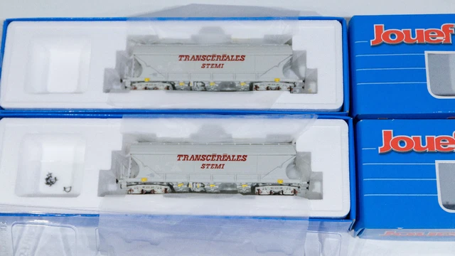 Coffret De 2 Wagons Gaziers à 2 Essieux Avec Toit Pare-soleil "Air Liquide" ép.IV SNCF HO JOUEF Hj6287 Xml 1333 1081 1100 1101 63432