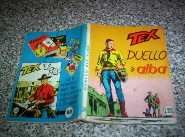 TEX GIGANTE N.59 ORIGINALE 1°EDIZIONE MG(con continua)200 lire TIPO ZAGOR ARALDO