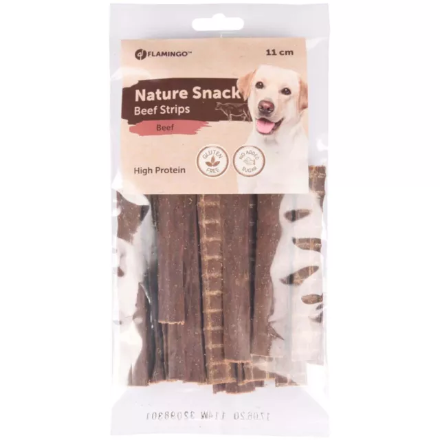 Friandise naturel au bœuf, bandes de 11 cm 100 g pour chien