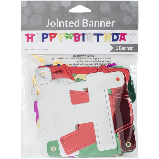 Banner unido 4"X5'-Feliz cumpleaños -10130617