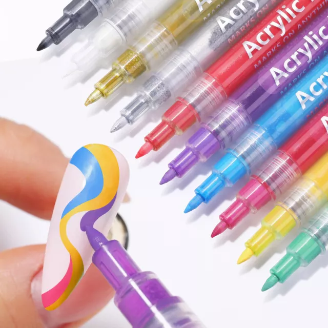 Lápiz de graffiti de uñas dibujo línea abstracto manicura herramienta de pintura ⭐