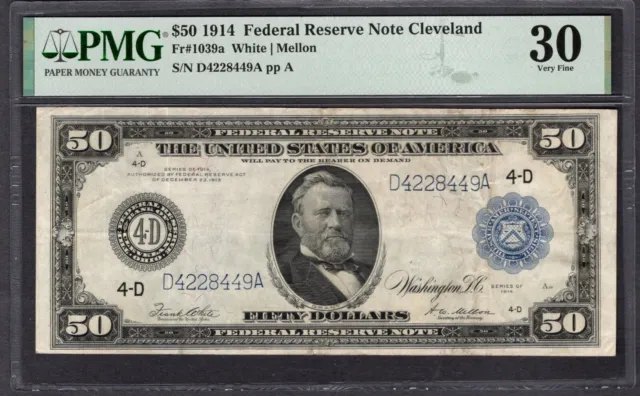 1914 $50 Cleveland FRN PMG 30 Fr.1039a Item #1995803-002