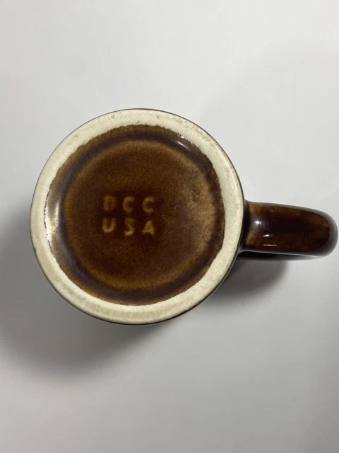 Vintage Brown Glazed Coffee Beer Mug Stein Man Cave USA DCC 8
