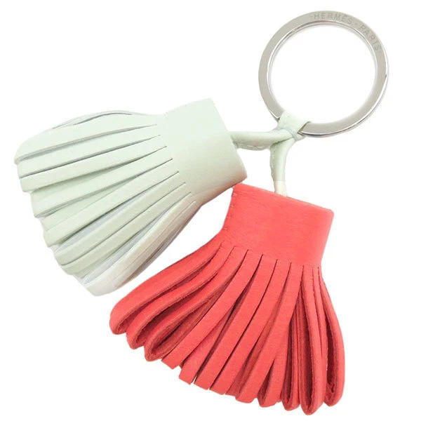 Hermes Keyring Carmen Unodos Veil Fizz X Lambskin Fringe Keychain m1091508423HA