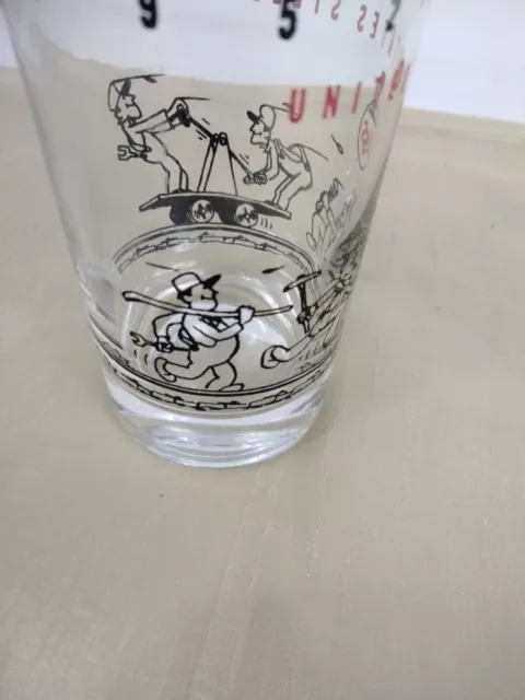 SIX USS United States Steel Drinking Glasses 1952 Palmer House Great Graphics 3