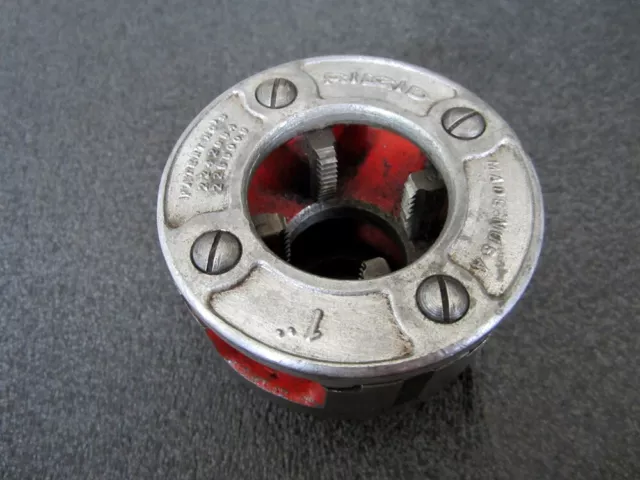 Ridgid Tools No. 111R Manual Ratcheting Threader 1" Die Head Made in USA