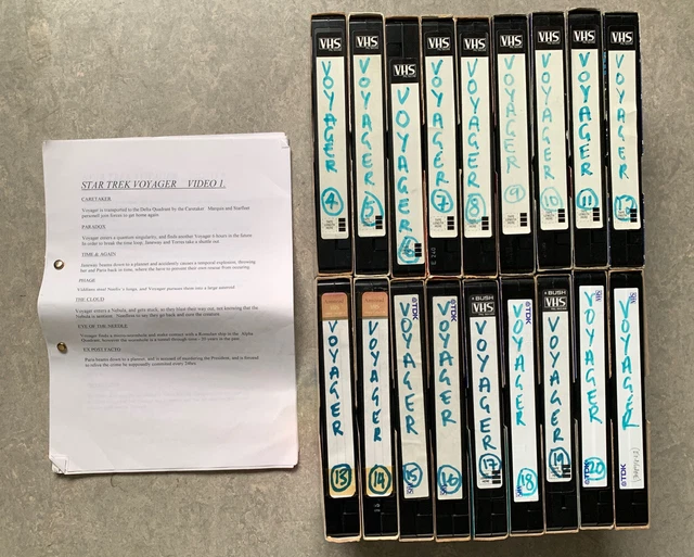 19 VHS TAPES UK TV home recordings Featuring Star Trek Voyager Almost