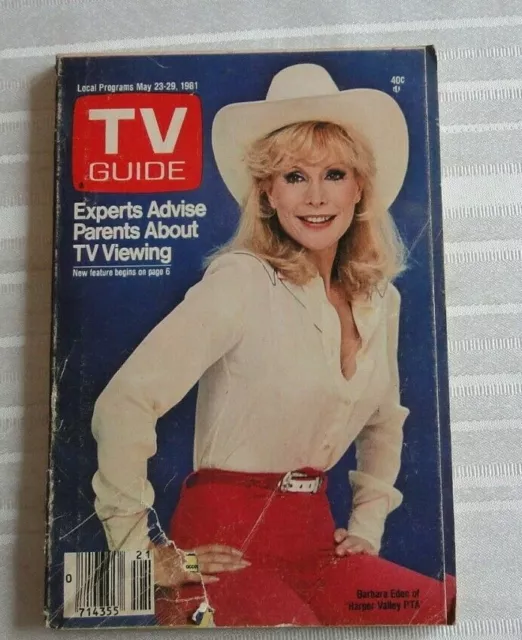 VINTAGE MAGAZINE TV Guide 1981 Barbara Eden of 'Harper Valley PTA' 100