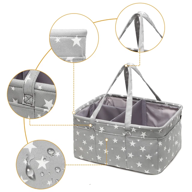 Large Baby Diaper Caddy Organizer Multi functional Nappy Storage Nursery Basket