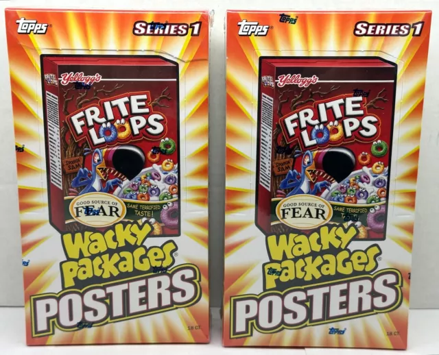 (2) Wacky Packages Series 1 Posters Card Box 18 Packs Topps 2012