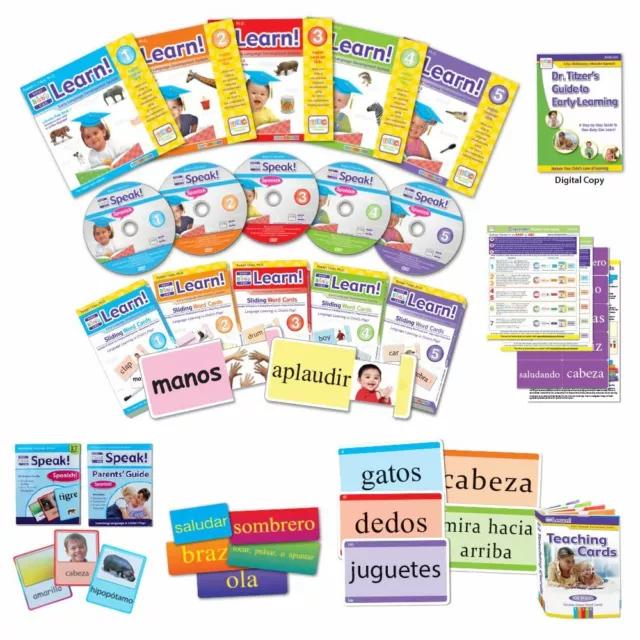 Your Baby Can Learn Speak Spanish Deluxe Kit ~ Authorized Retailer~Brand New Set