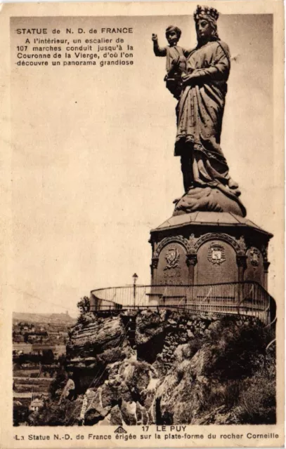 CPA Le PUY - La Statue N - D. de France erigée sur la plate-forme du (589072)