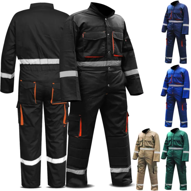 Mens Overalls Boiler Suit Coveralls Work Wear Mechanics Worker Protective Suit